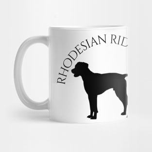 Rhodesian Ridgeback Round Text Black Mug